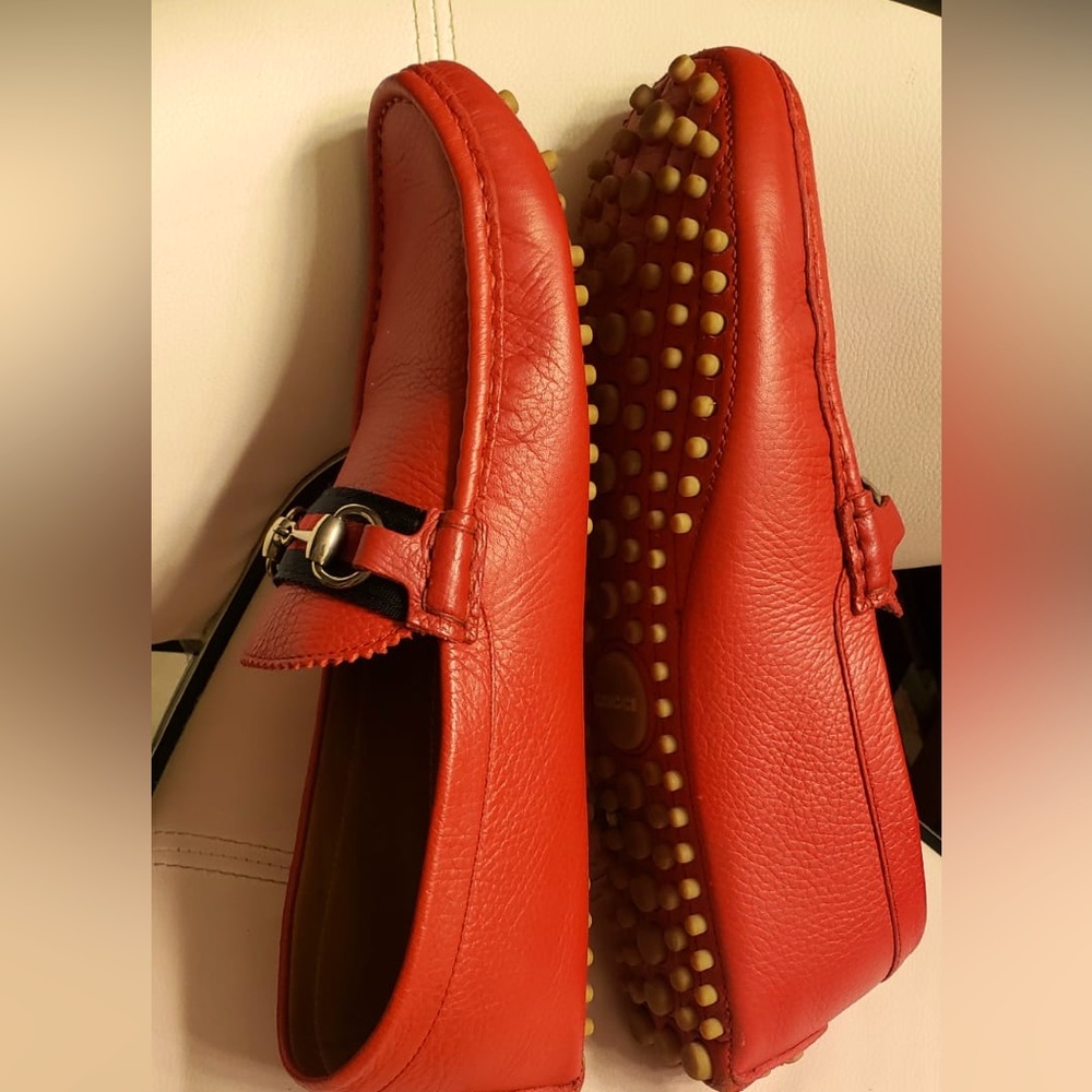Gucci red loafers